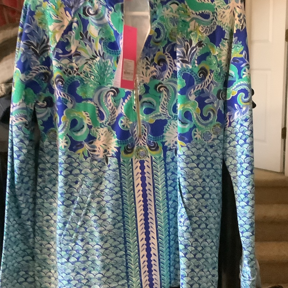 Lilly Pulitzer Blue Grotto Skipper Popover, S, New